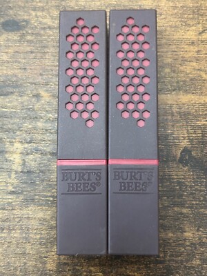 Burts Bees 100% Natural Lipstick 0.12 Oz 521 Ruby Ripple Lot Of 2