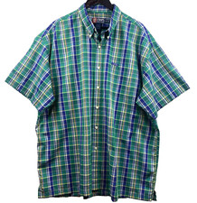 CHAPS RALPH LAUREN Button Shirt Mens Sz Extra Extra Large Green Blue Gray Yellow