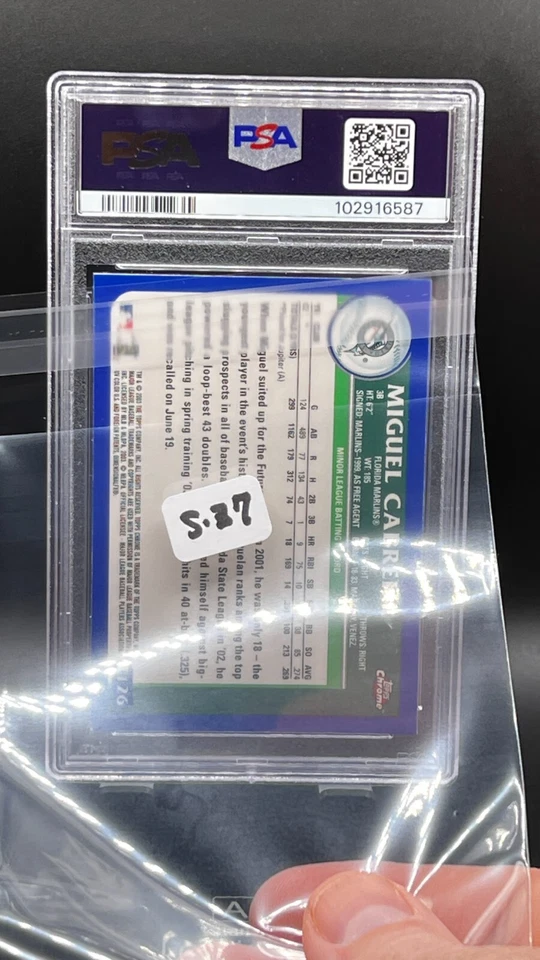 2003 Topps Chrome Miguel Cabrera PSA 8 - Image 3 of 3