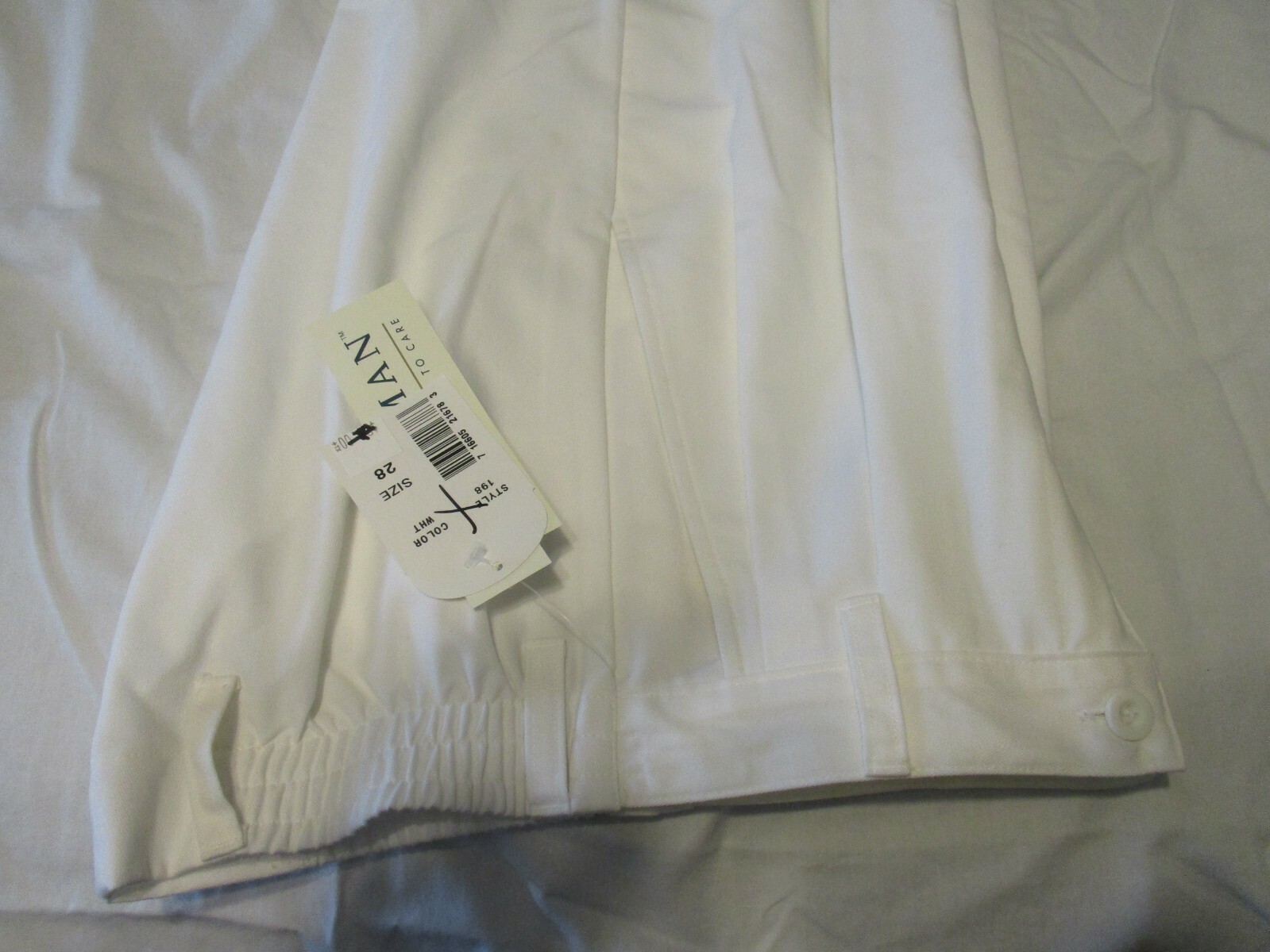 MENS MEDMAN PANTS PANT SIZE 28 WHITE RN 93643 STYLE 198 SCRUBS DOCTOR