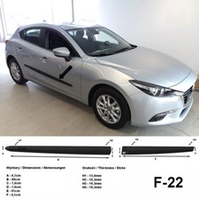 Seitenschutzleisten schwarz für Mazda 3 III Schrägheck Typ BM und BN ab 09.2013- Seitenschutzleisten schwarz für Mazda 3 III Schrägheck Typ BM und BN ab 09.2013-