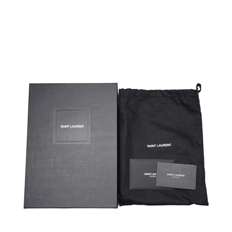 Saint Laurent Rosa Pelle di Vitello Croc Monogram Kate Nappa WOC Placcato Argento Piccolo