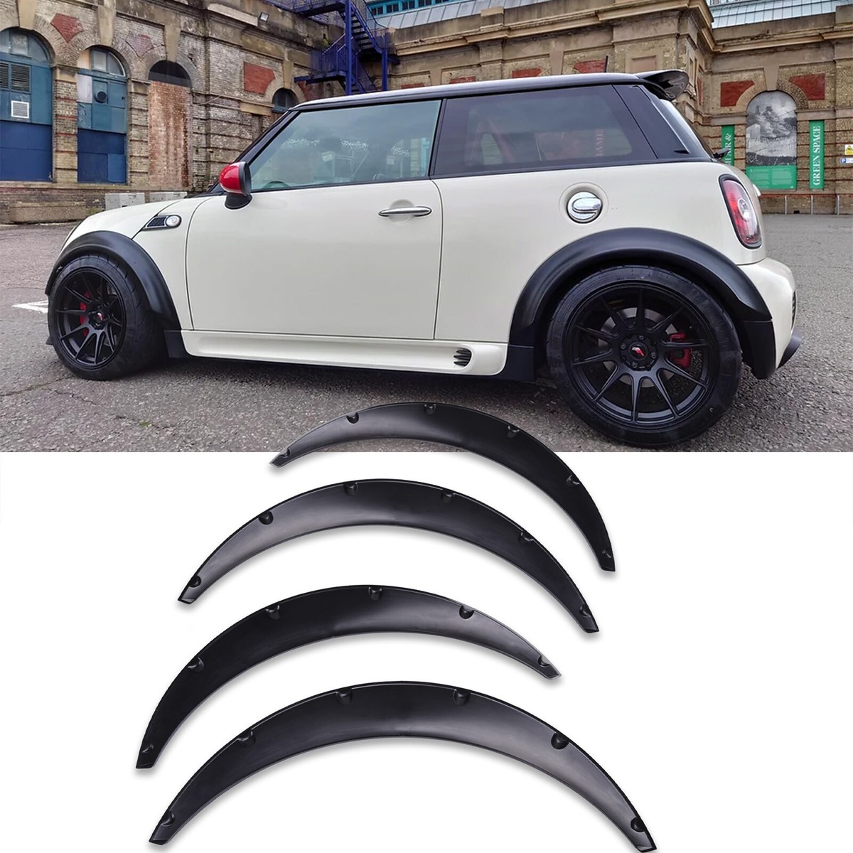 4Pcs For Mini Cooper R53 R56 R58 Car Wheel Arches Fender Flares