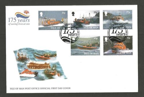 ISLE OF MAN 1999 LIFEBOAT INSTITUTION SET on UNADDRESSED FIRST DAY COVER