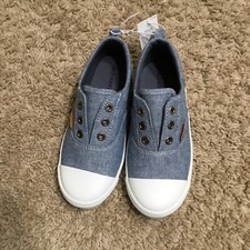 NWT Old Navy Kids Blue Unisex Slipon Sneakers Size 10