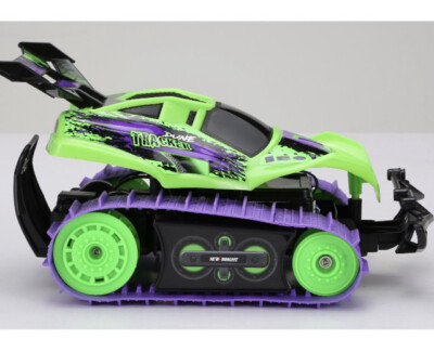 New Bright RC Stunt Radio Control Dune Tracker Green Purple Tracks