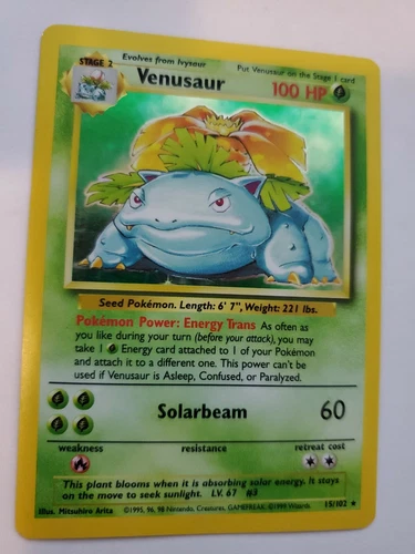 Venusaur Base Set Holo Pokemon Card Base WOTC