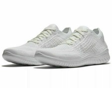 nike free rn flyknit triple white