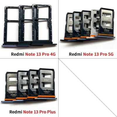Redmi Note 13 Pro 4G/5G + Pro Plus Sim Tray/Schlitten alle Farben Neu (Xiaomi)