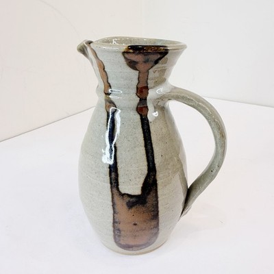 Handmade Artisan Studio Art Pottery Pitcher Carafe Glaze Mid Century Earth Tones