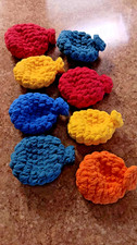 Crochet Water Ballons Soak  Throw Wash  Reuse Set of Eight Handmade