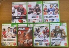 Xbox 360 Sports Games Lot NHL 08 11, FIFA 10 11, NBA 2K12, Madden 10 12 -7 Games