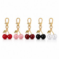 Cute Cherry Keychain Glossy Fruit Pendant Bag Charm Key Ring Gift for Women New