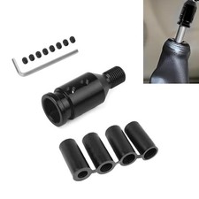 Gear Shift Knob Adapter, Aluminum Alloy Shift Rod Converter, M12 x 1 PC Black