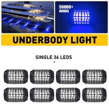 8Pcs Blue LED Rock Light Pods Underbody Glow Lamp Offroad SUV Pickup Truck UTV P