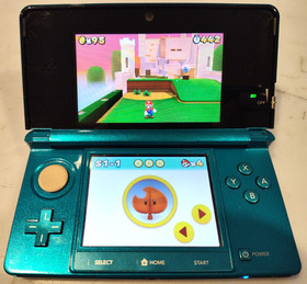 Nintendo 3DS Handheld System Aqua Blue Teal, Tested, Charger Included, No Stylus