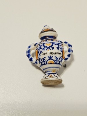Miniatur Keramik Deko Urne handbemalt Bohne Galette Des Rois