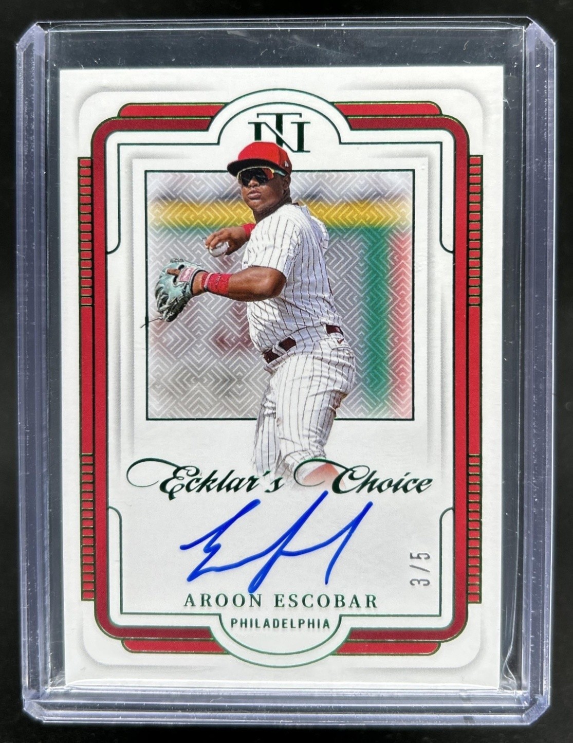 2025 National Treasures Aroon Escobar Ecklar's Choice Emerald Auto Autograph #/5