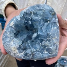 4.8LB  Celestite Cluster Blue Geode Crystal Rock Yoga Meditation Reiki Decor