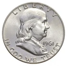 Choice Unc 1961 D Franklin Half Dollar Gem BU From Original Roll *3794