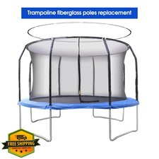 Trampoline Net Enclosure Fiberglass Rods for 12-15ft Frame