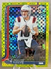 2025 Topps Chrome Drake Maye Lime Green X-Fractor #207 New England Patriots
