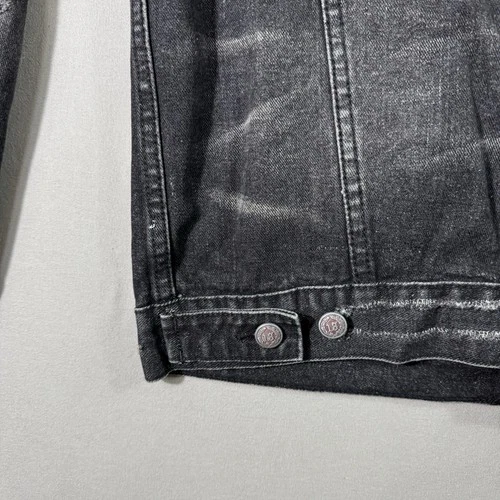 R13 Denim Trucker Jacket Men’s Black Zip Size Medium $1250 MSRP image 14