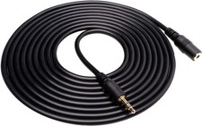 3.5mm TRS Audio Extension Cable 10ft Female to Male for Mic Headphones