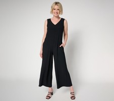 Women Control Women's Dress Sz M Textured Woven Sleevless Black A693876
