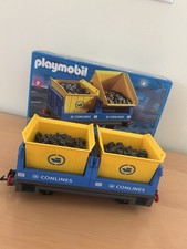 Playmobil Eisenbahn-Waggon Kippwagen CONLINES mit Kohle/Ladung 4125 OVP