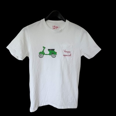 MC2 Saint Barth Vespa Special Pocket T-Shirt White Small Scooter French