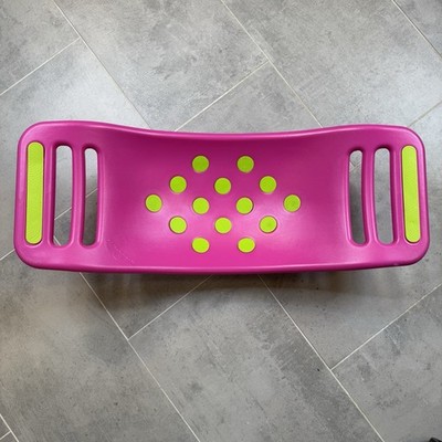 Fat Brain Teeter Popper W/ Handles Pink Kids Balance Board Rocking Ages 3-10