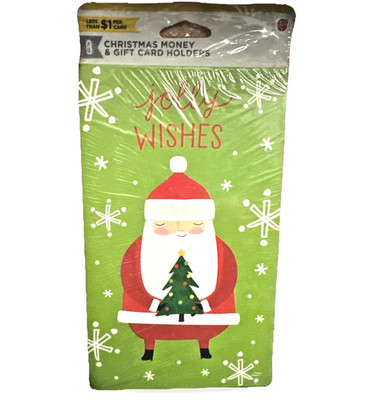 Jolly Wishes Christmas Money & Gift Card Holder 8ct-2 Designs American Greetings