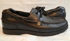Sperry Top-Sider Stingray Collection Men's Size 10M Black Leather Boat Shoes