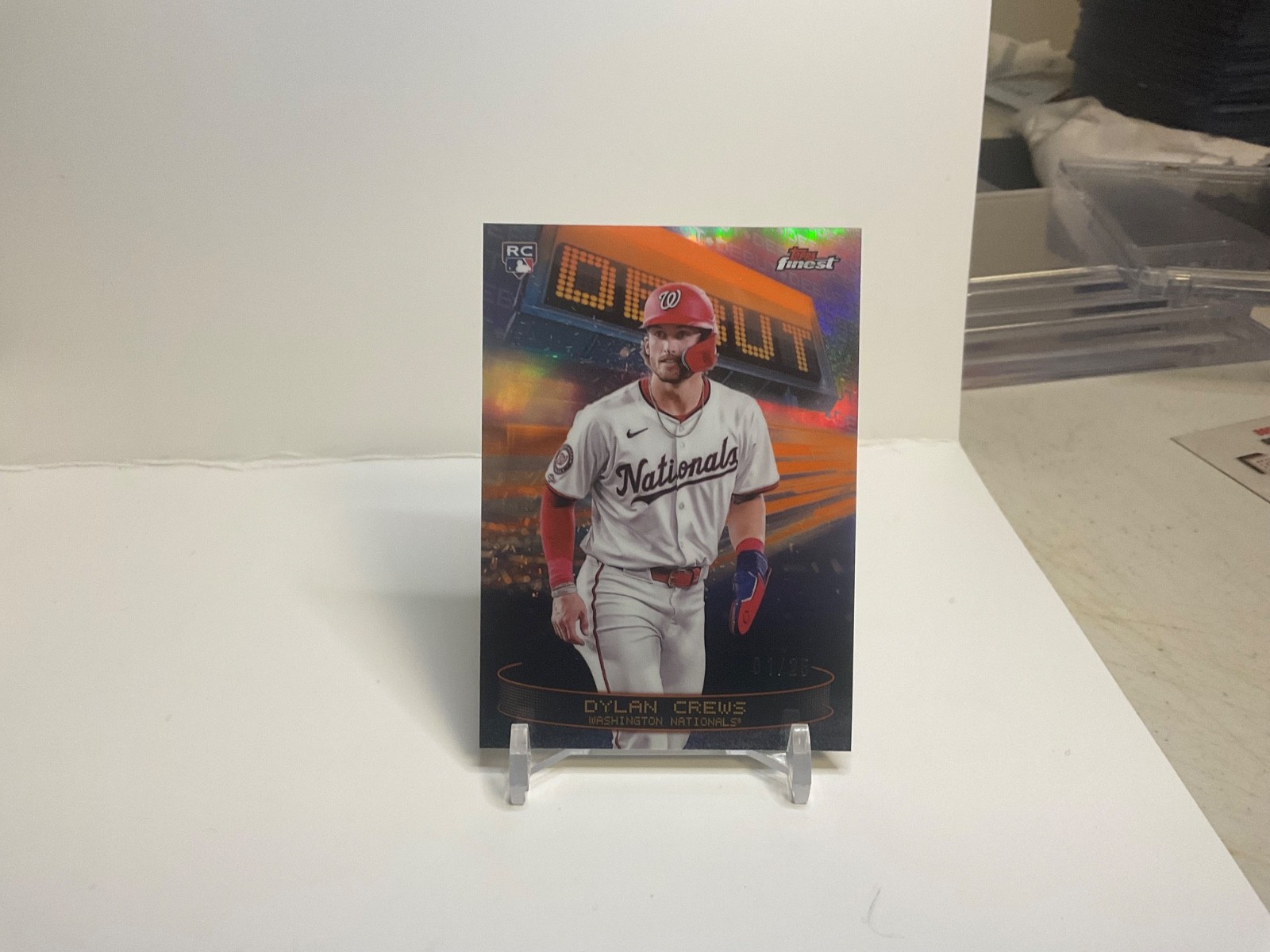 2025 topps finest Dylan Crews Debut orange refractor /25 #d-22    1/25