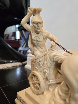 Roman Chariot Horse A Santini Sculptor Classic Figure Sculpture