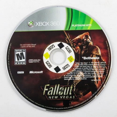 Fallout New Vegas Platinum Hits Xbox 360 Video Game M Rated - Disc Only – Tested