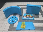 Vintage TMNT Sewer Lair Blue Parts Lot Of 5 Original Ninja Turtles Playset PART