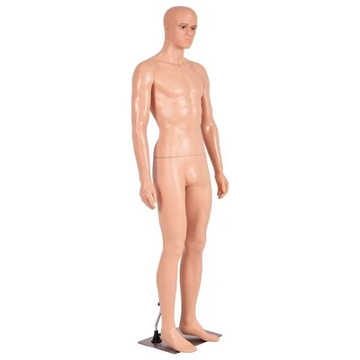 GAINOOM 184 cm Male Mannequin Dismountable Mannequin Standing Mannequin W/ Iron Stand