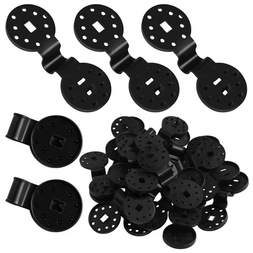 Shade Cloth Clips 100-Pack Round Reusable Plastic Clips for Netting - Black