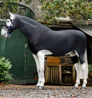 Horseware Rambo Slinky Ganzkörperanzug Wickel AntiRub Second Skin Lycra Schwarz XS-XL