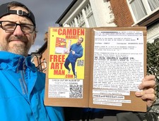 The Camden Market Free Art Man - Poster on Cardboard - Small 16