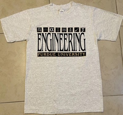 Vtg 90s Purdue University Engineering Shirt M College Science Math PE Grunge 80s
