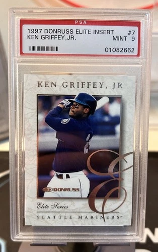 1997 Donruss Elite Inserts #7 Ken Griffey Jr Mariners HOF /2500 PSA 9 HOF