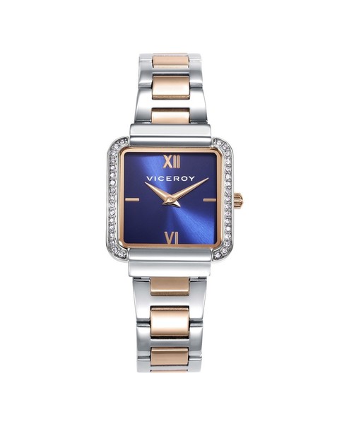 Viceroy Damenarmbanduhr 401244-33 Bicolor IP Rose Zifferblatt Blau Mit Zirkonia-image