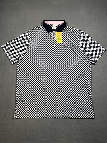 Puma Herren XL Arnold Palmer Glen Oaks Kurzarm Stretch Kariert Golf Polo - Bild 2 von 13