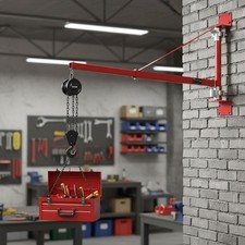 180° Adjustable Electric Hoist Arm - 660 lbs Wall Mount Jib Crane for Efficiency