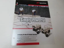 Ingersoll-Rand G5H & G7HE Portable Generators Literature 2 Page