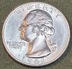 USA - 1961-D Silver Washington Quarter - BU