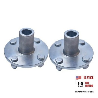 4'' x 4'' Go Kart Live Axle Hub For 1'' Shaft With 1'' to 3/4'' Step Down 2PC silver